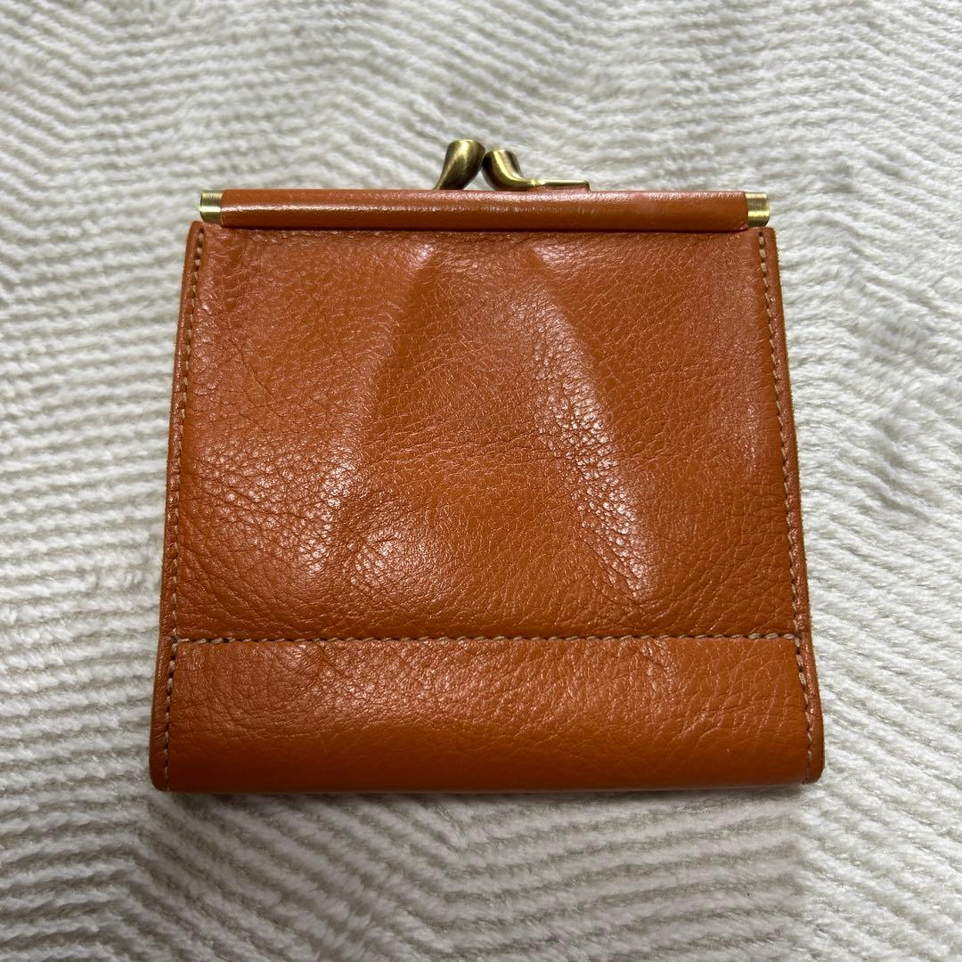 イルビソンテ　財布　IL BISONTE がま口 2つ折り 財布 テラコッタ