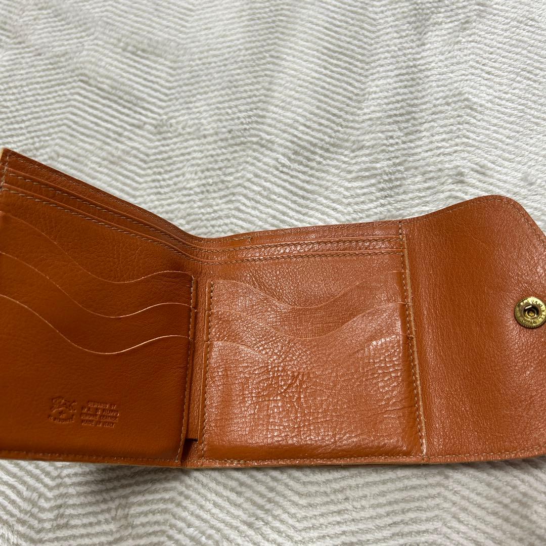 イルビソンテ　財布　IL BISONTE がま口 2つ折り 財布 テラコッタ