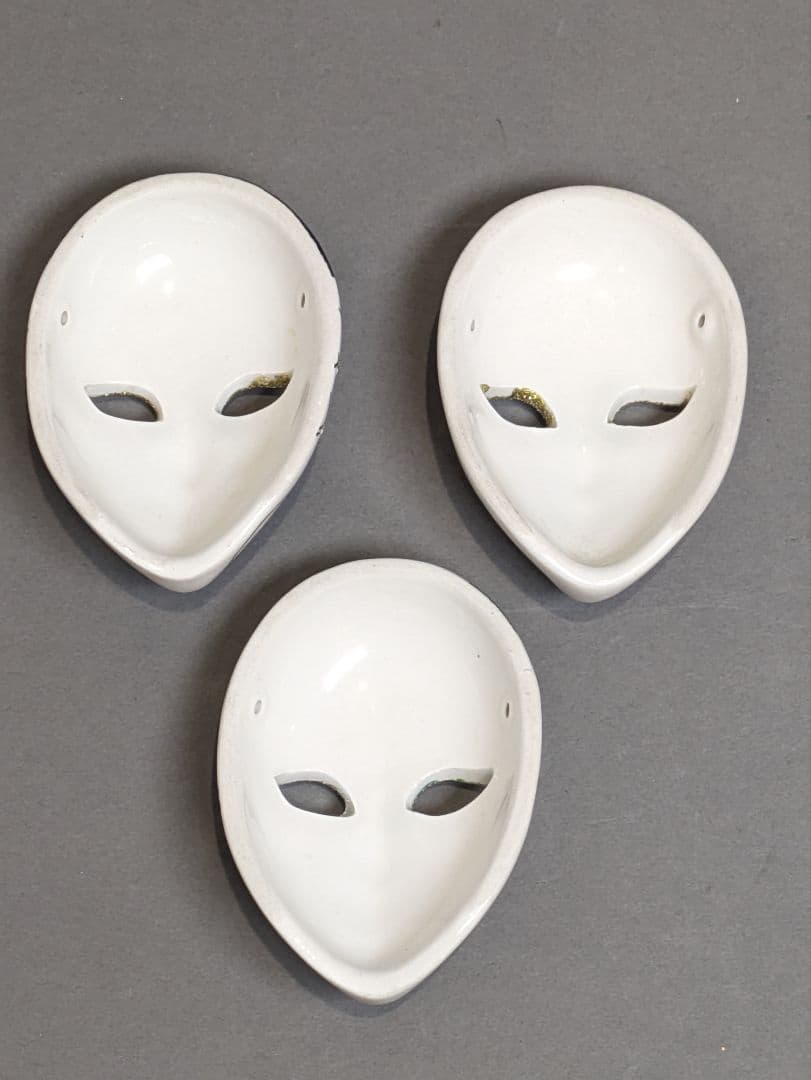 ☆【まとめ】 ベネチアン マスク 4個 陶器 仮面 パーティ 仮装 舞踏会