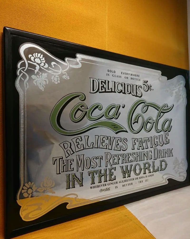 ビンテージ　コカコーラ　パブミラー　置物　インテリア　工芸品　美術品　A2896
