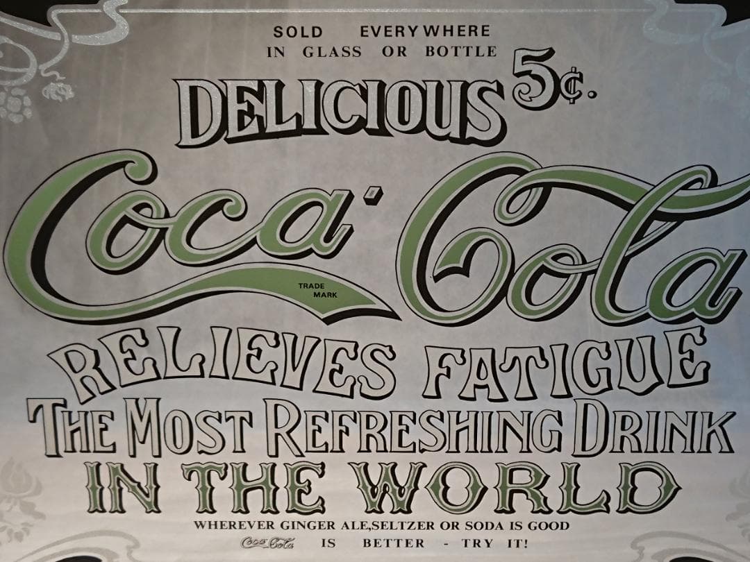 ビンテージ　コカコーラ　パブミラー　置物　インテリア　工芸品　美術品　A2896