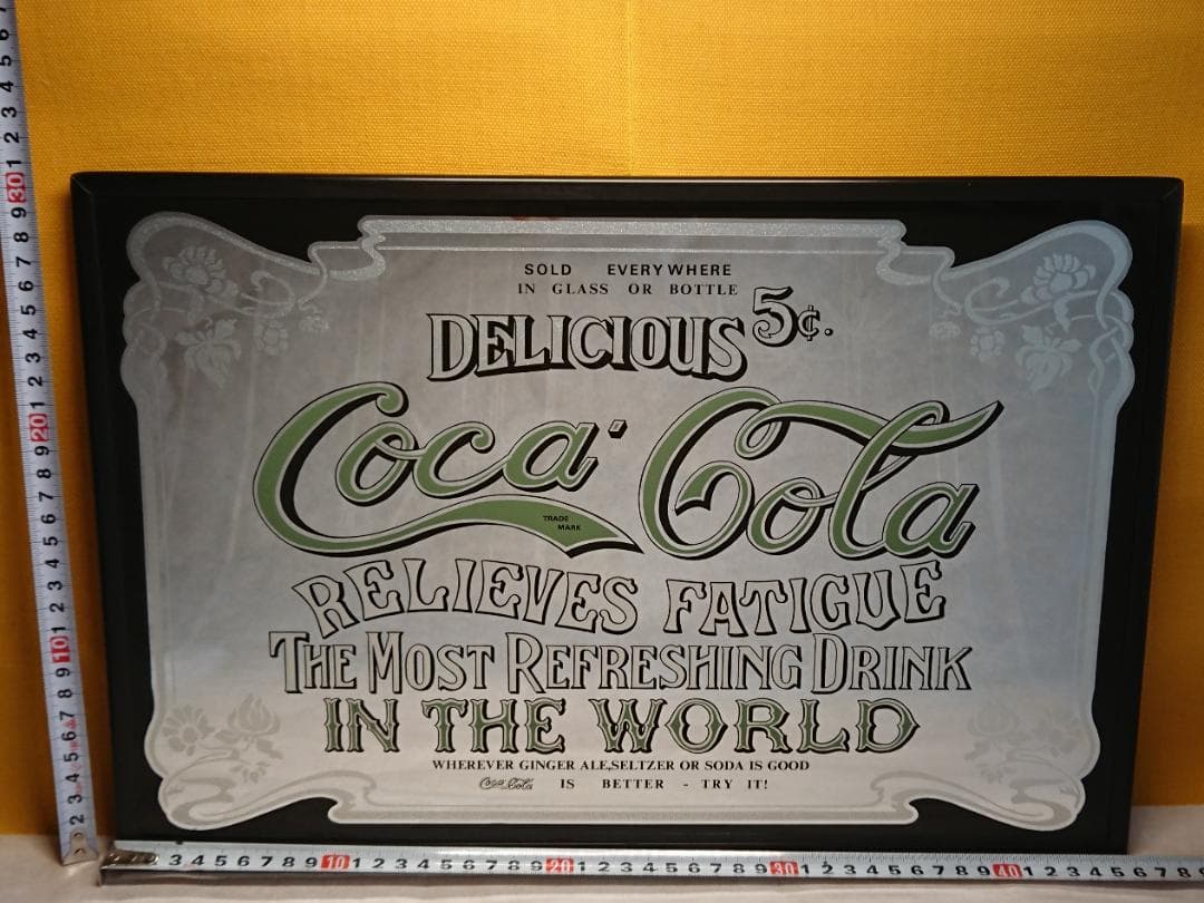 ビンテージ　コカコーラ　パブミラー　置物　インテリア　工芸品　美術品　A2896