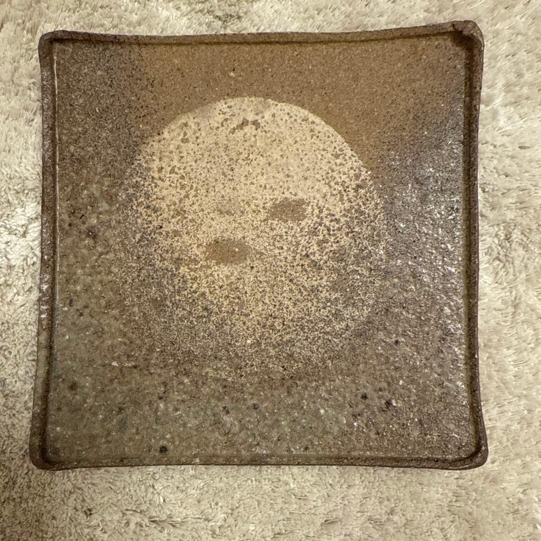 【伊勢丹購入・和モダン】四角い陶器皿 6枚セット （作家物・落款あり）