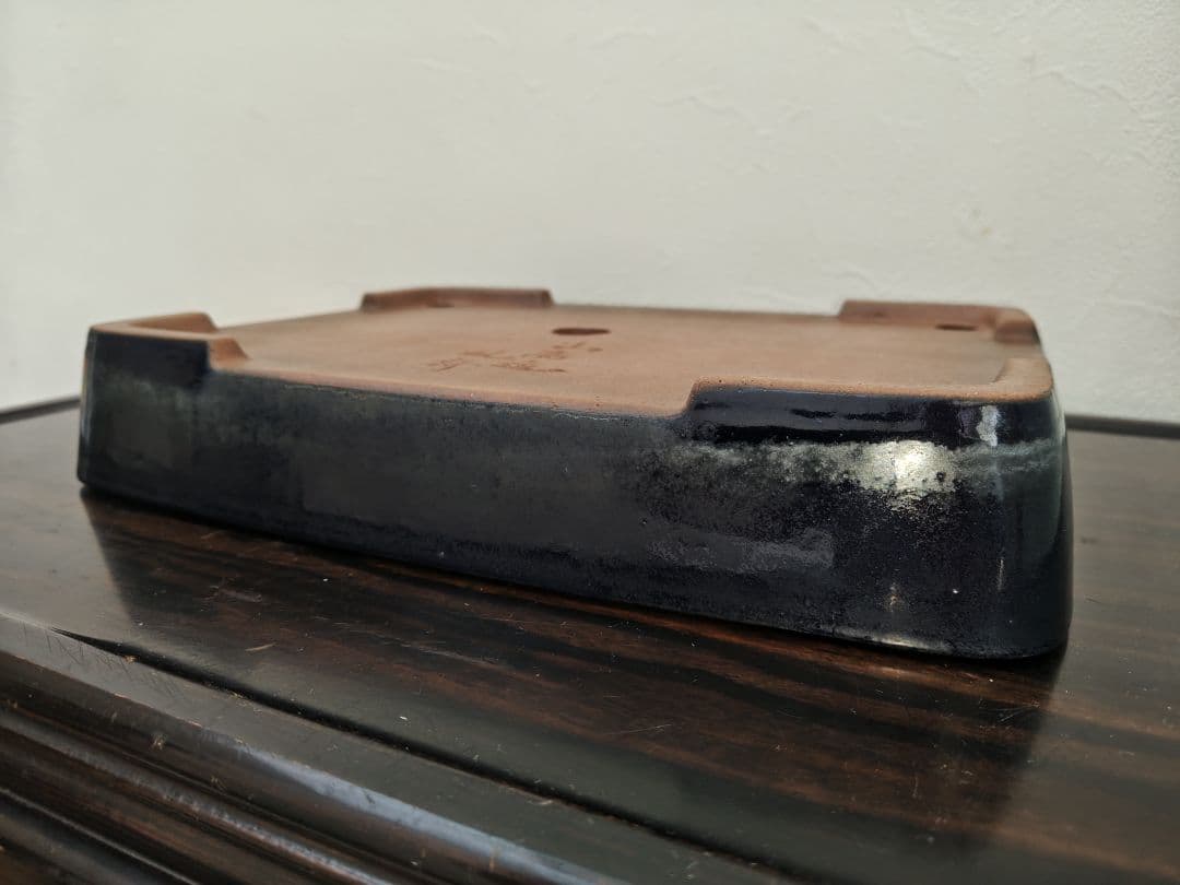 陶器製 盆栽鉢 山房鳳舟　落款あり