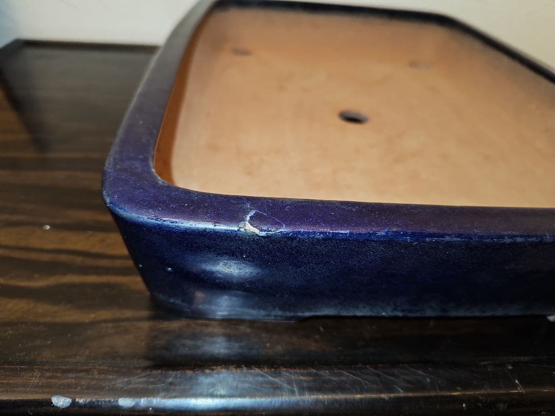 陶器製 盆栽鉢 山房鳳舟　落款あり