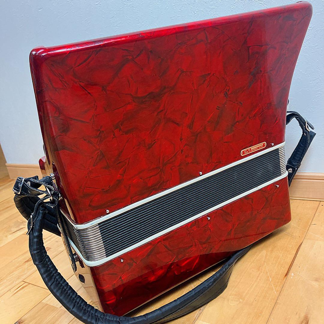 美品 BAILE アコーディオン 30鍵 24ベース 赤 ケース付