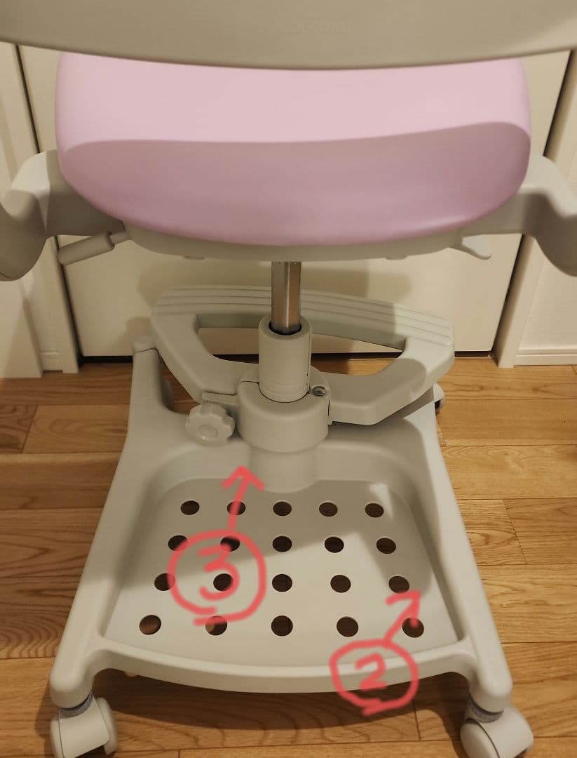 コイズミ　ハイブリッドチェア　パープル　椅子　子供イス　イス　デスクチェア