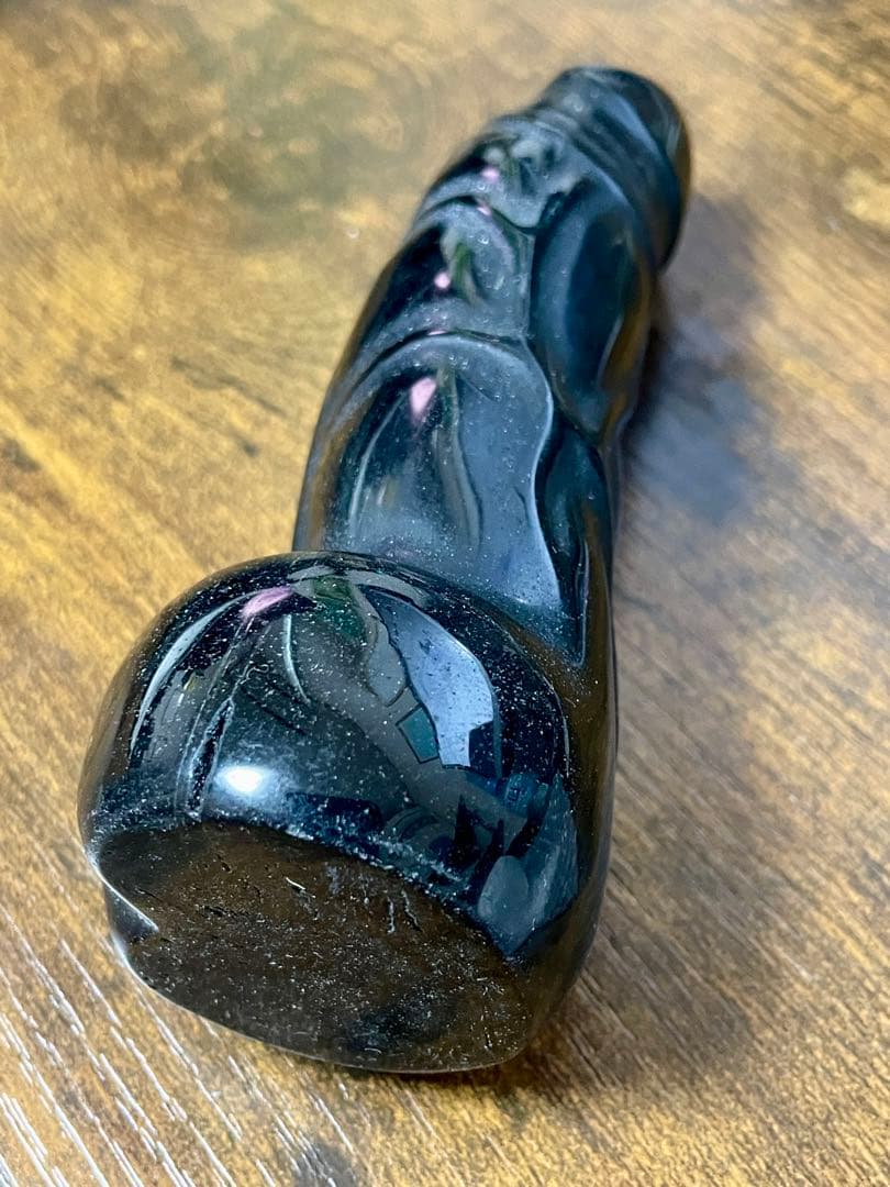黒曜石 黒耀石 水晶 クリスタル パワーストーン 子宝 男根 15cm ペニス