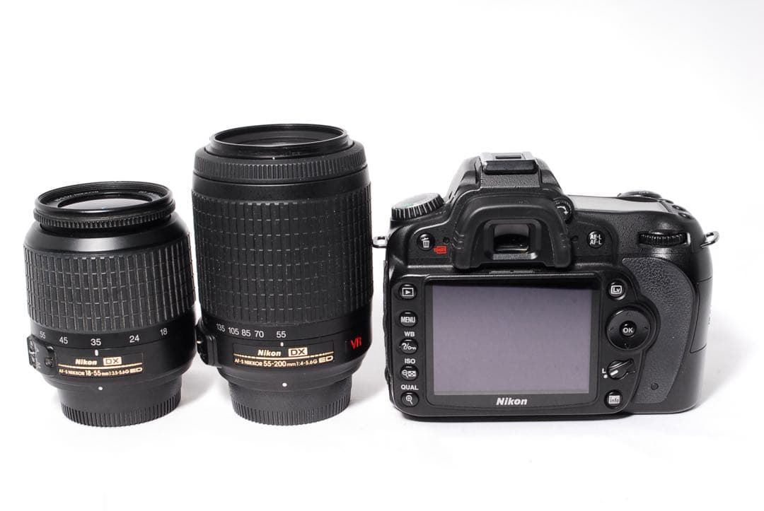 ◆バッグ付き◆Nikon D90◆一眼レフカメラ◆すぐ使える◆標準＆望遠Wレンズ