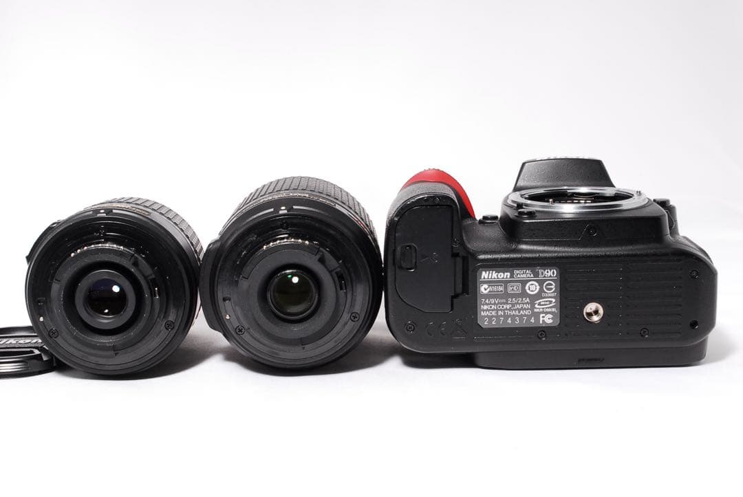 ◆バッグ付き◆Nikon D90◆一眼レフカメラ◆すぐ使える◆標準＆望遠Wレンズ