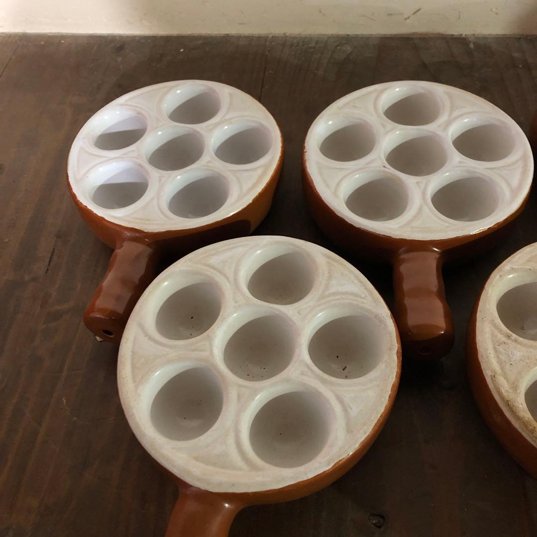 フランス製　emile henry エスカルゴ　プレート　6個　アヒージョにも