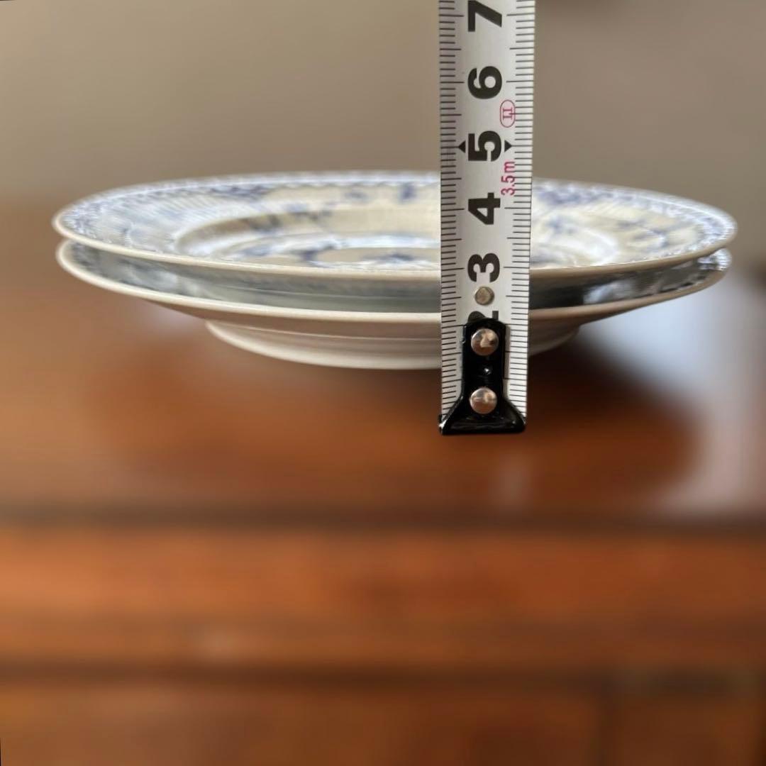 ロイヤルコペンハーゲン　ブルーフルーテッド　ハーフレース　プレート　17㎝