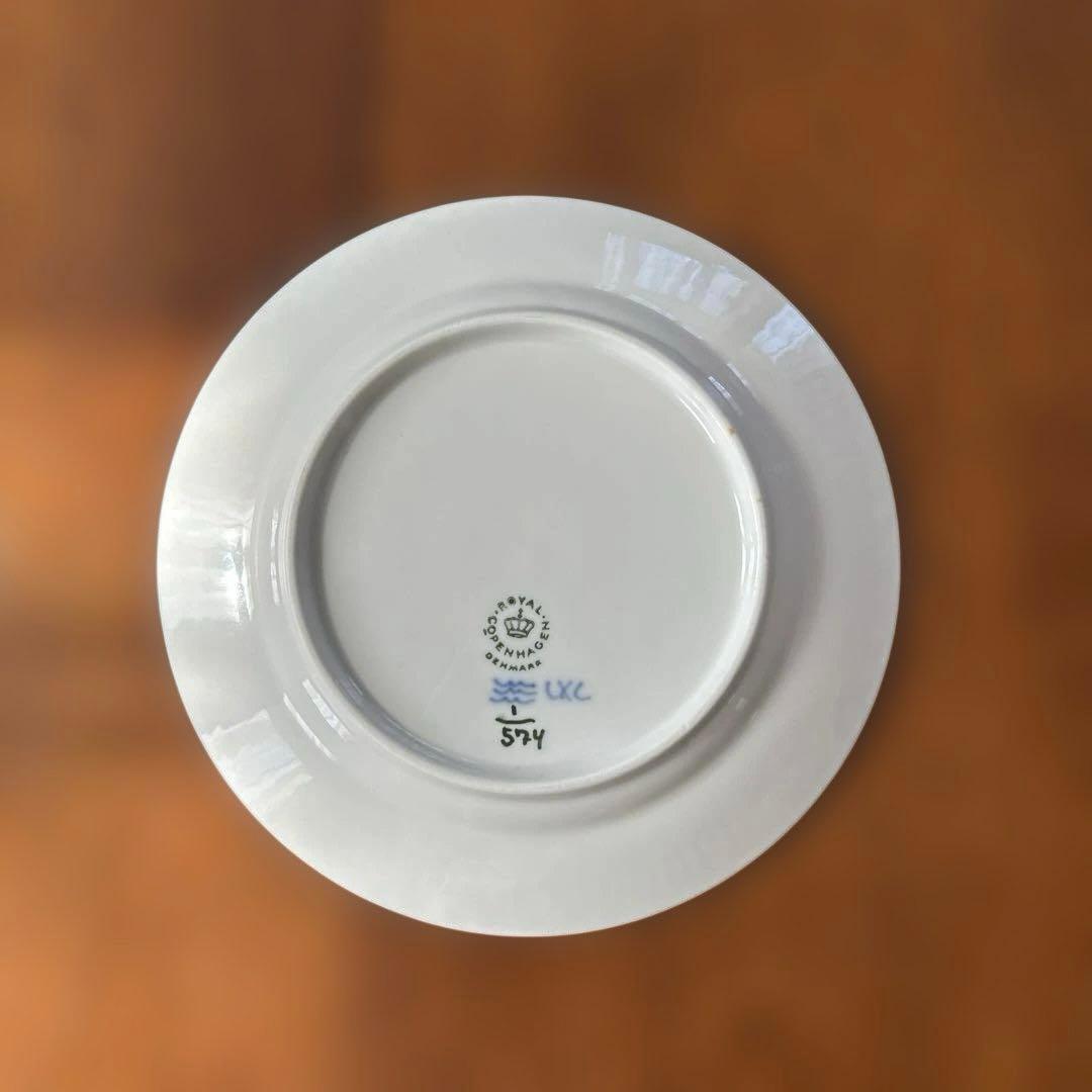 ロイヤルコペンハーゲン　ブルーフルーテッド　ハーフレース　プレート　17㎝