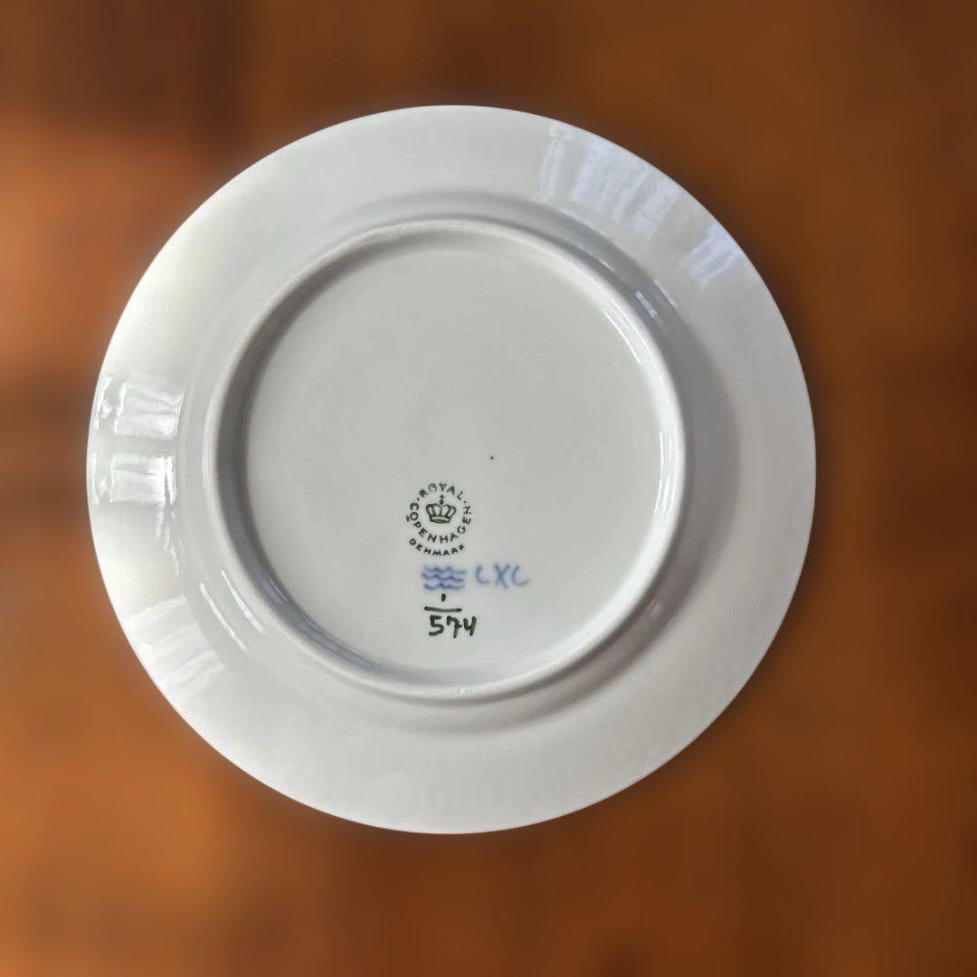 ロイヤルコペンハーゲン　ブルーフルーテッド　ハーフレース　プレート　17㎝