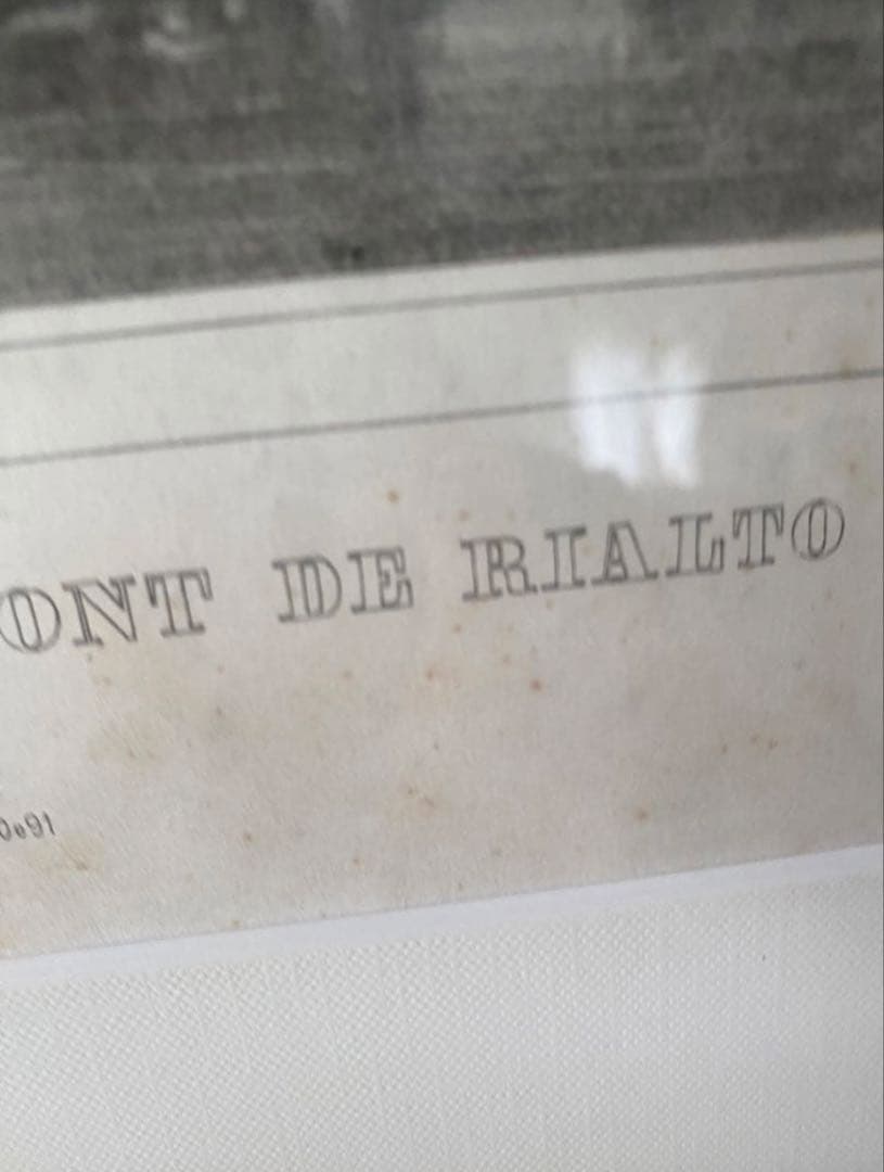 ベネチア　石版画　M. Moro (画家) アンティーク　(1835-1845)