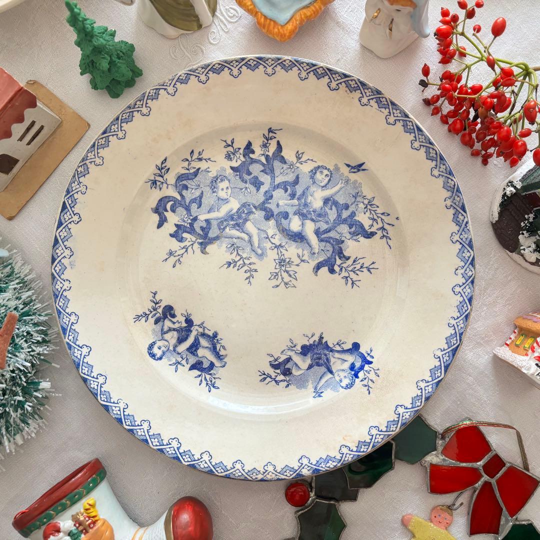 フランスアンティーク˚✧₊ 19世紀❁⃘˚✧ 天使さんたちのプレート♡激レア