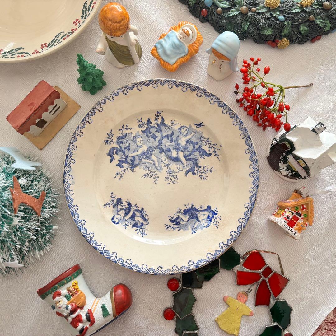 フランスアンティーク˚✧₊ 19世紀❁⃘˚✧ 天使さんたちのプレート♡激レア