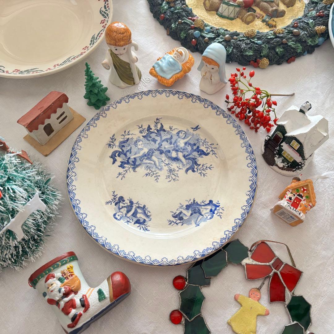 フランスアンティーク˚✧₊ 19世紀❁⃘˚✧ 天使さんたちのプレート♡激レア