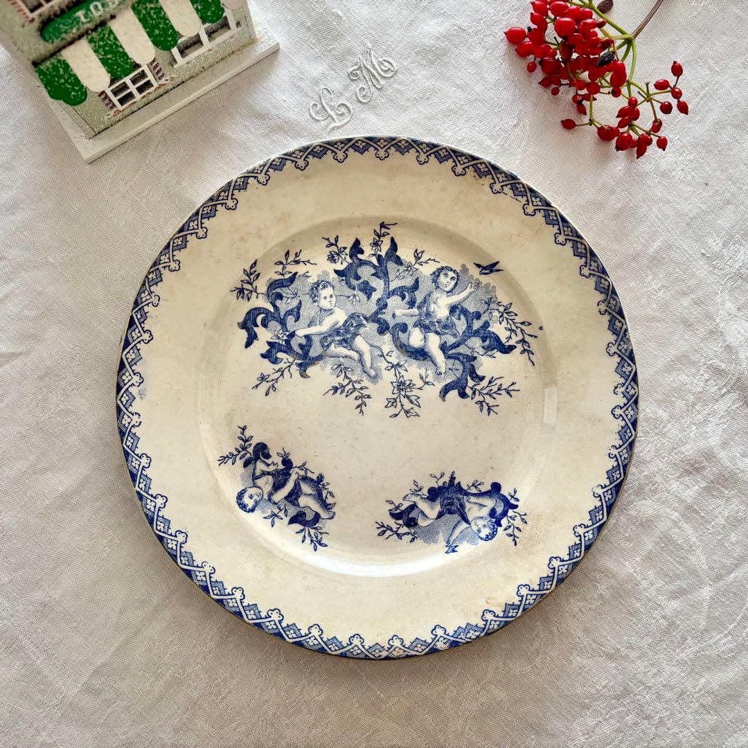 フランスアンティーク˚✧₊ 19世紀❁⃘˚✧ 天使さんたちのプレート♡激レア