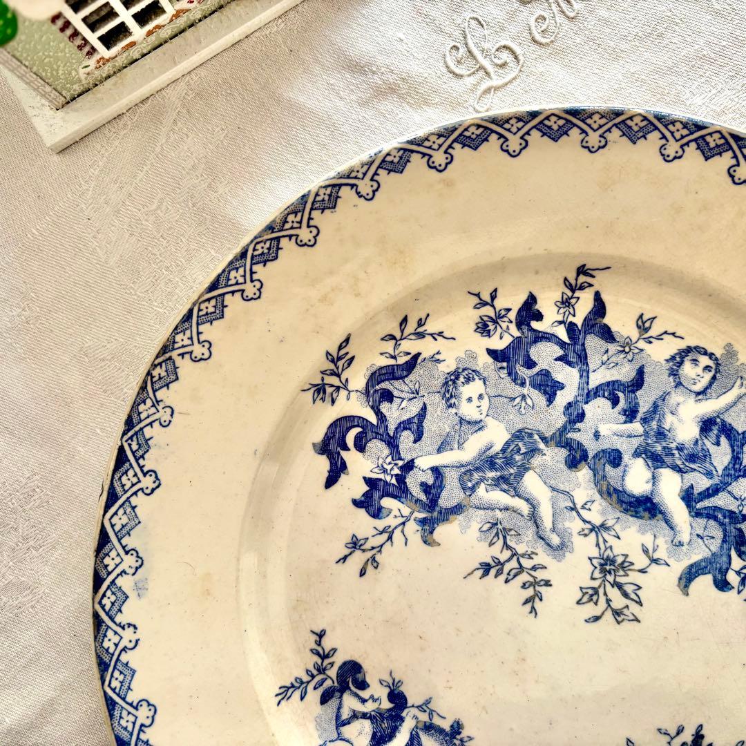 フランスアンティーク˚✧₊ 19世紀❁⃘˚✧ 天使さんたちのプレート♡激レア