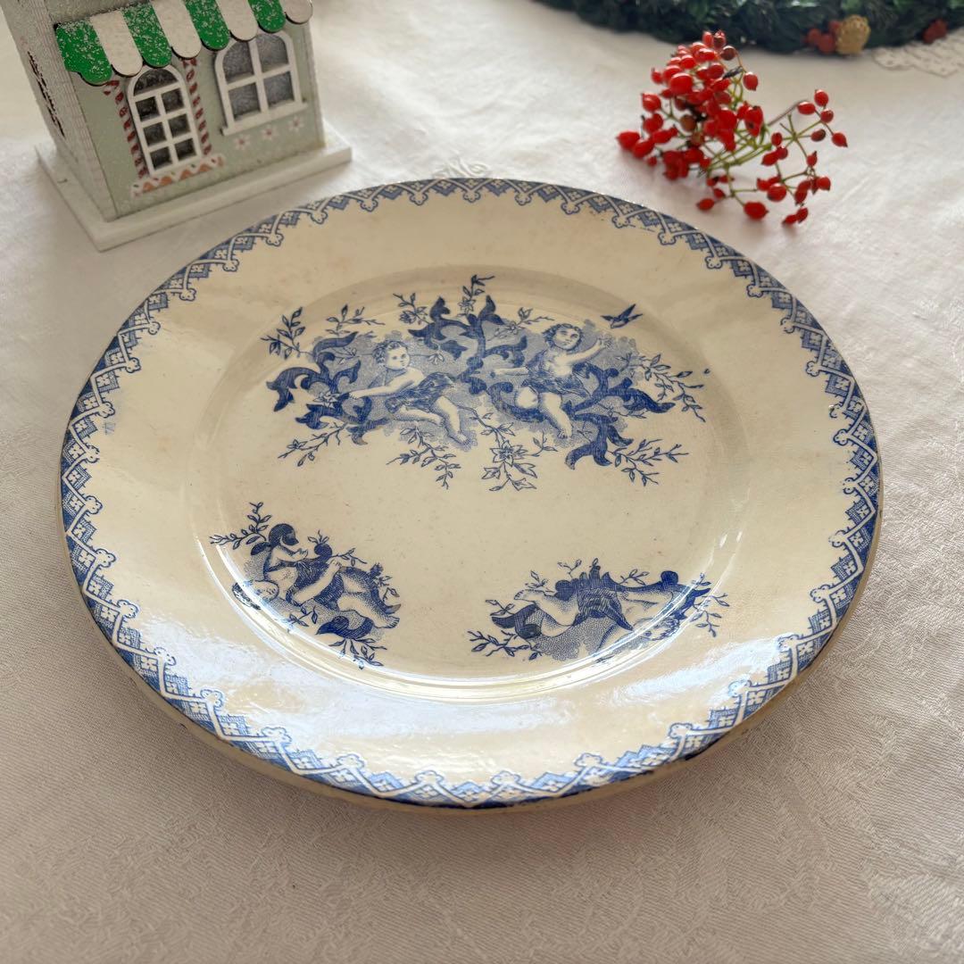 フランスアンティーク˚✧₊ 19世紀❁⃘˚✧ 天使さんたちのプレート♡激レア