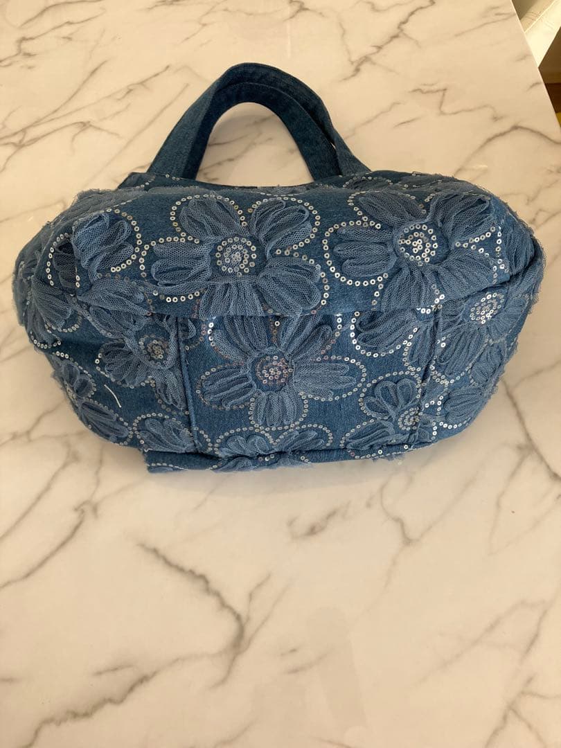 953 大きめデニムリメイクバック　ハンドメイド