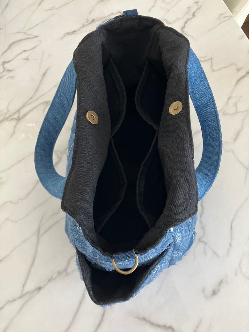 953 大きめデニムリメイクバック　ハンドメイド