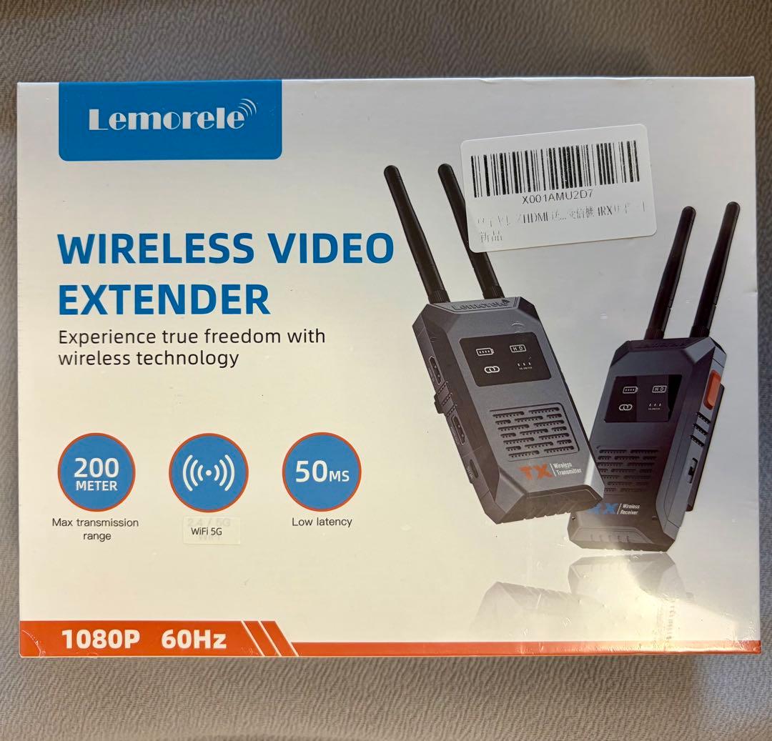 ワイヤレス HDMI 送受信機セット 小型 5G 200M Lemorele