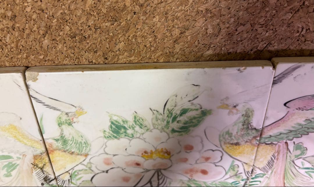 マジョリカタイル　ハンドペイント　鳳凰