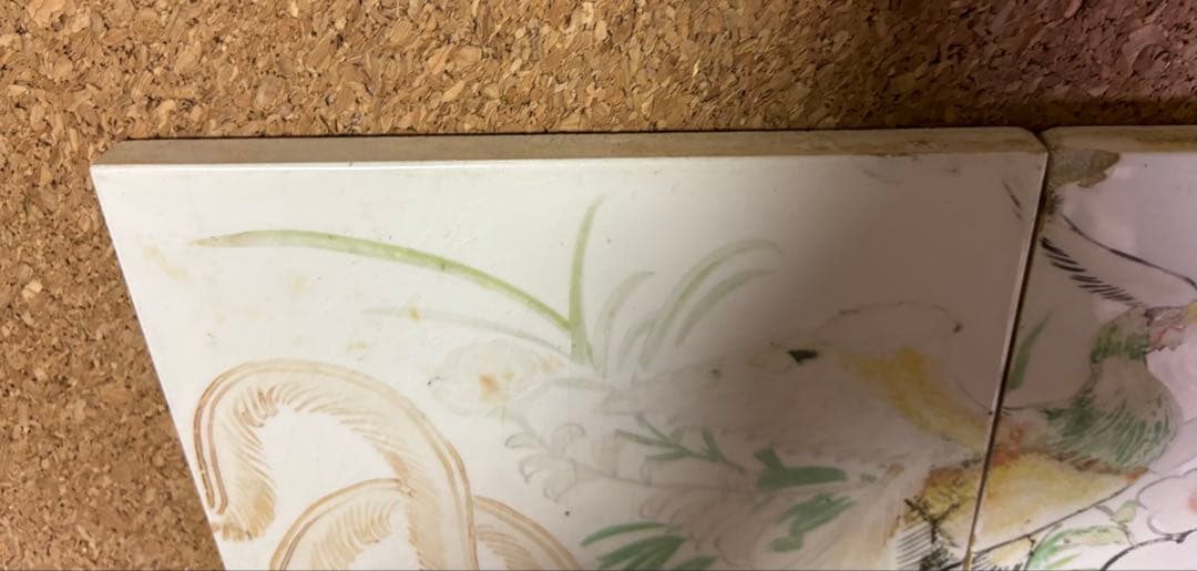 マジョリカタイル　ハンドペイント　鳳凰