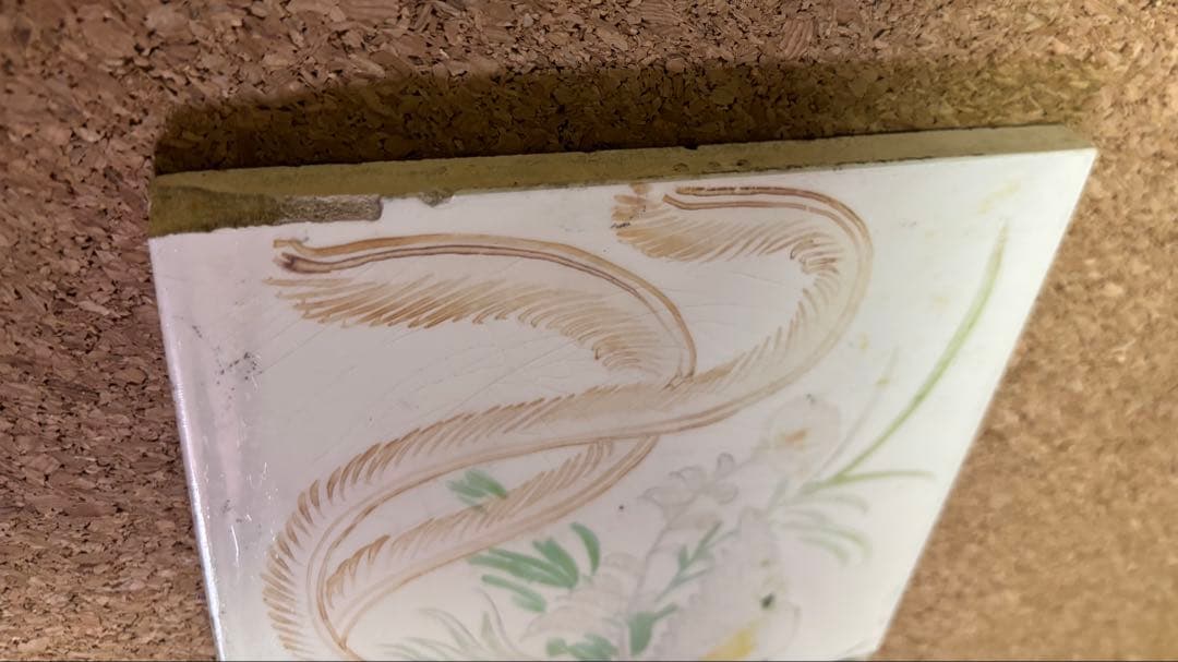 マジョリカタイル　ハンドペイント　鳳凰