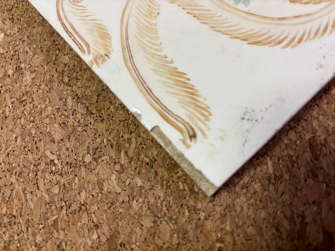 マジョリカタイル　ハンドペイント　鳳凰