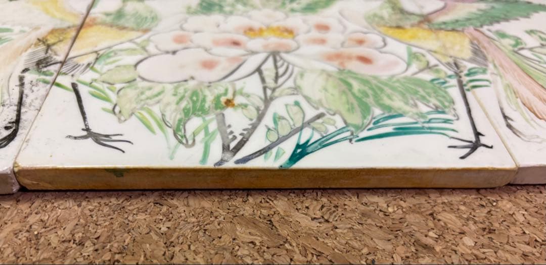 マジョリカタイル　ハンドペイント　鳳凰