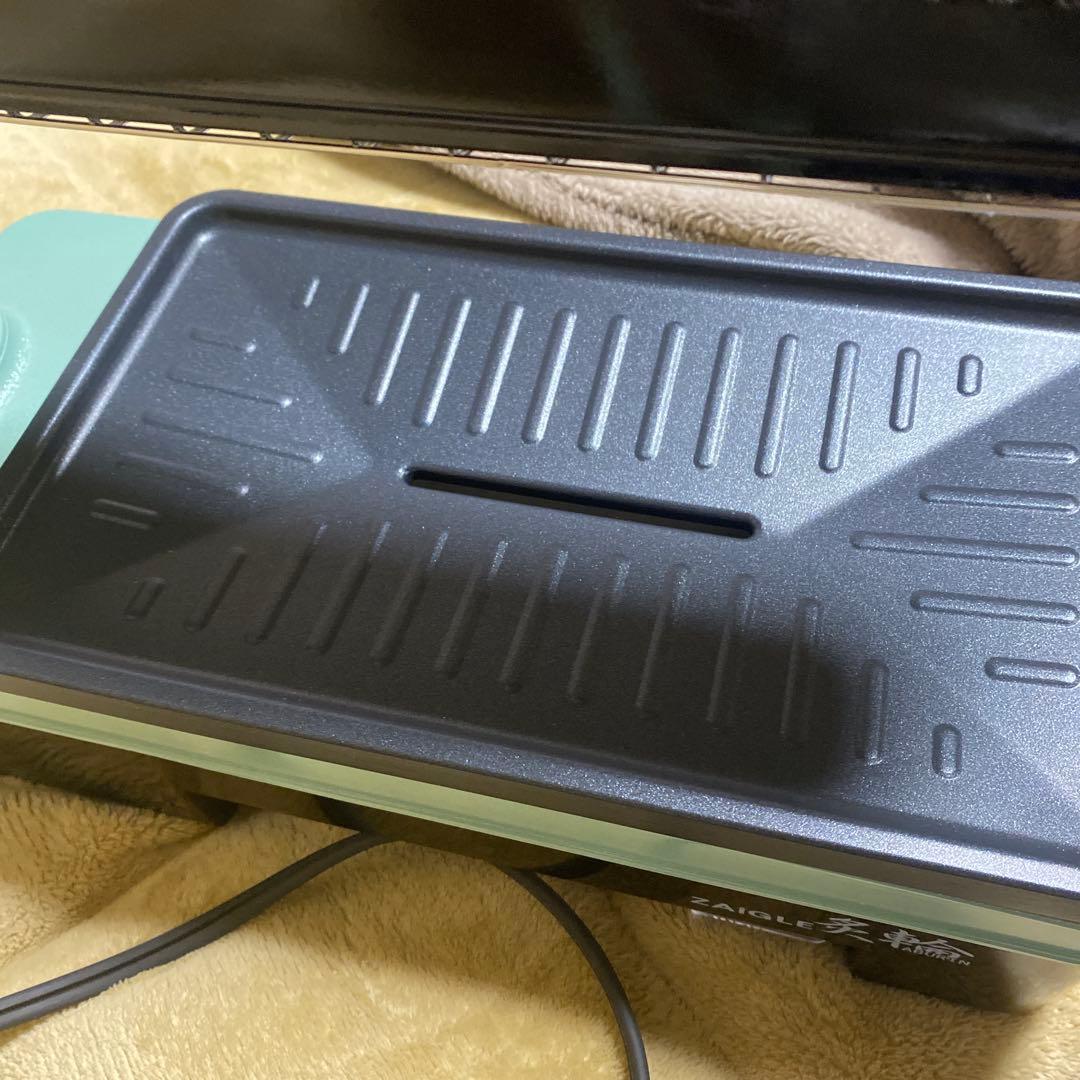 【新品未使用品】ザイグル炙輪　あぶりん　ワイドプレート2枚付　グリーン