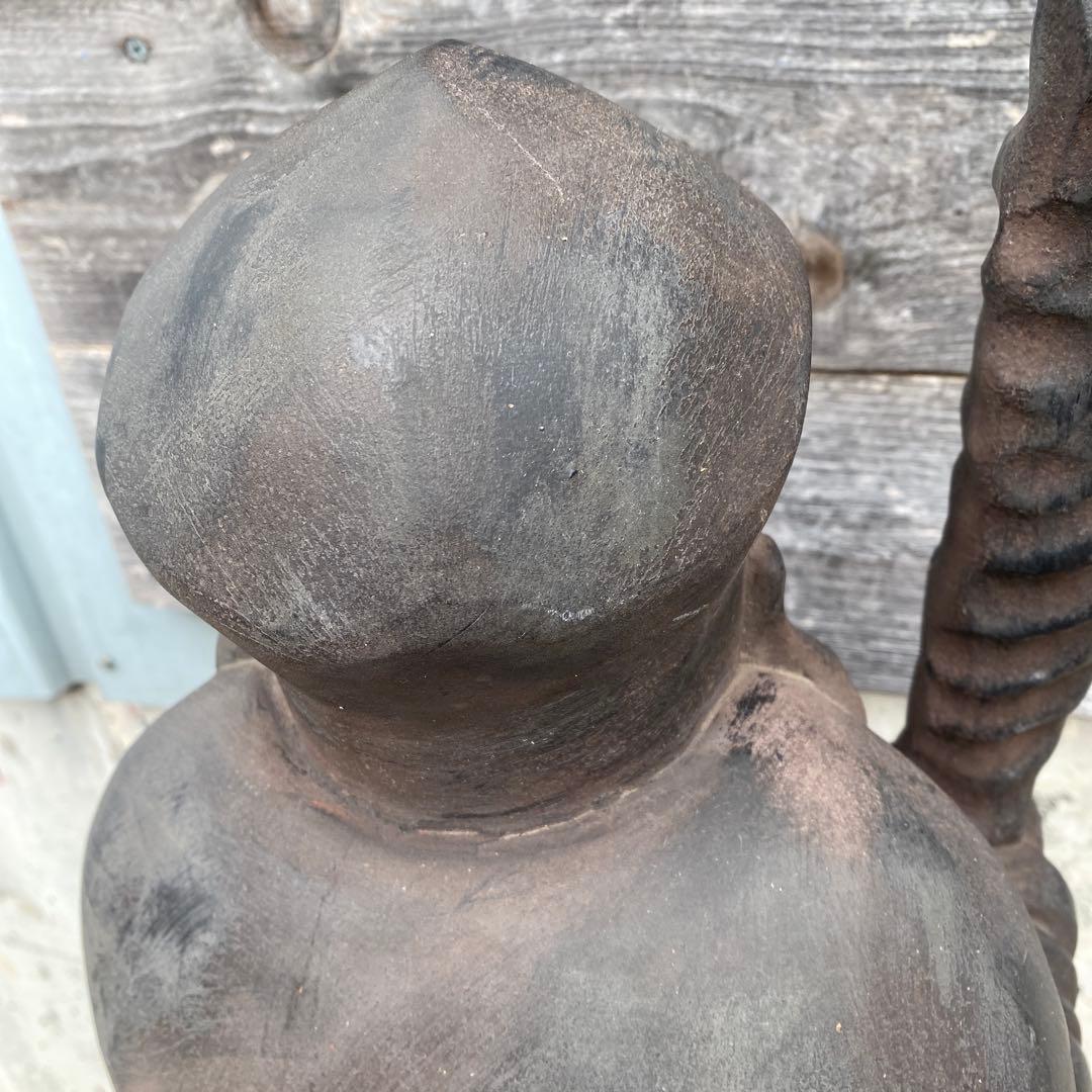 木彫　寿老人　七福神　縁起物　高さ61cm 7.7kg