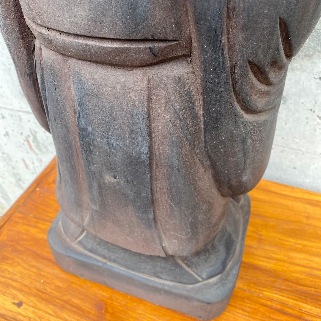 木彫　寿老人　七福神　縁起物　高さ61cm 7.7kg