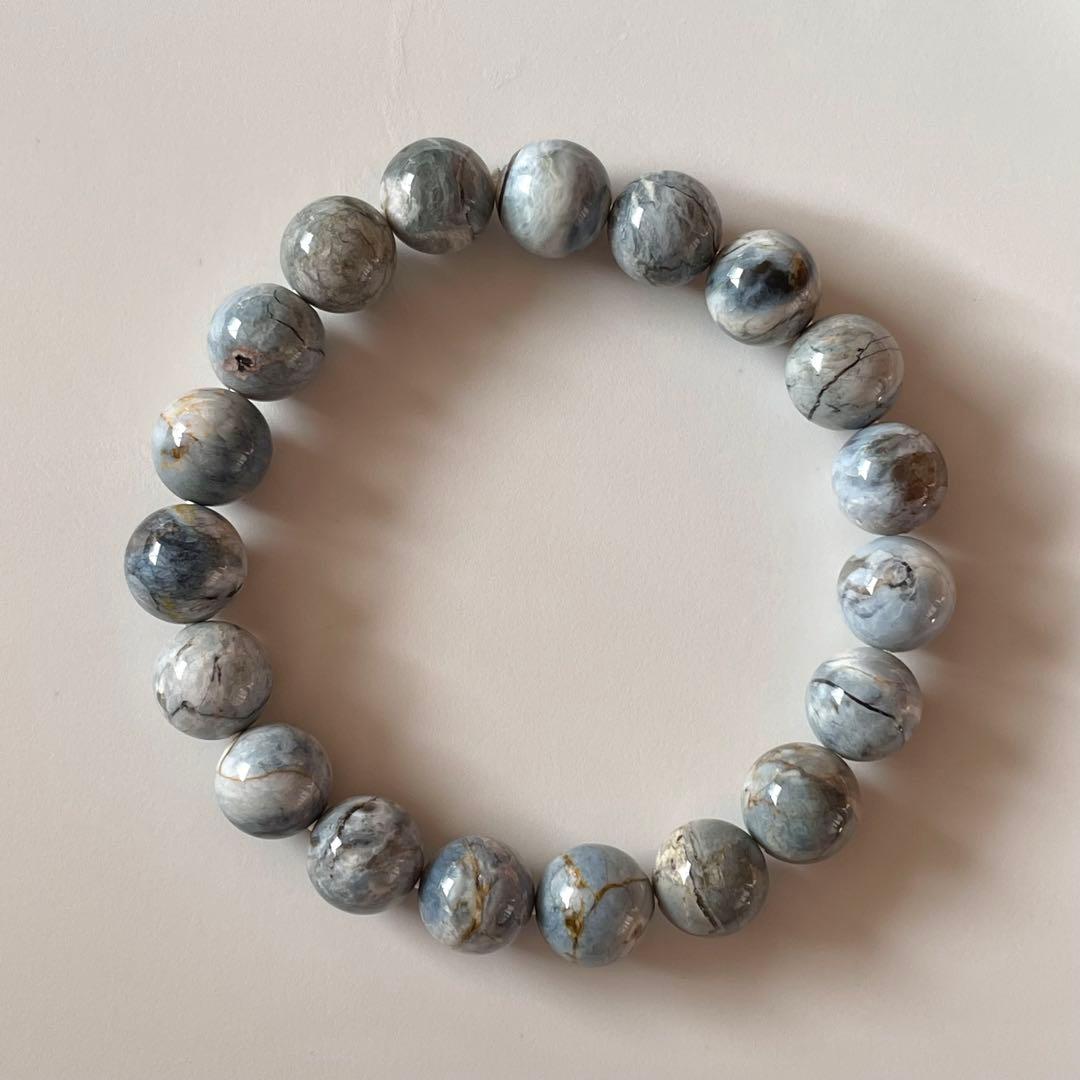 【天然石ブレスレット】ブルーオパール