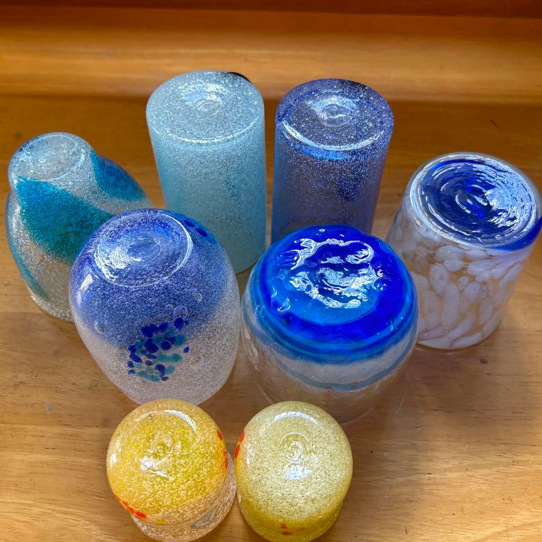 琉球ガラス製　コップ8個セット