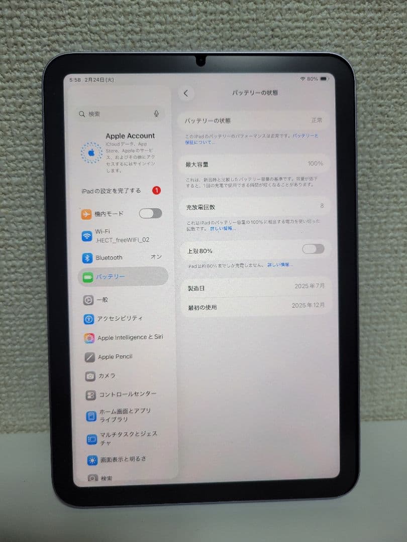 Apple iPad mini (第7世代) 64GB パープル