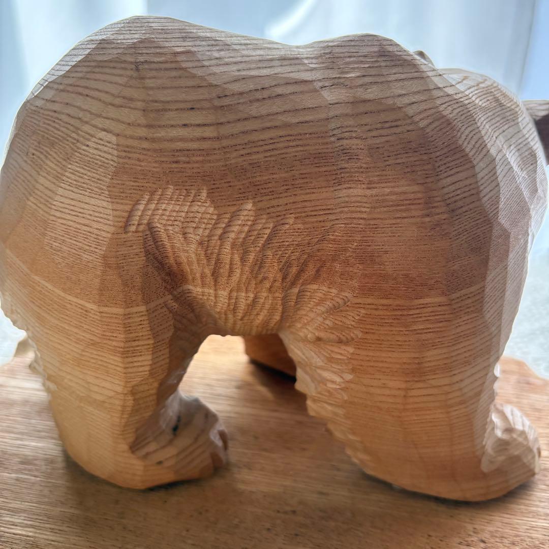 【匿名発送】木工品　熊　高瀬秀雄作　置物　 彫刻　アンティーク　縁起物