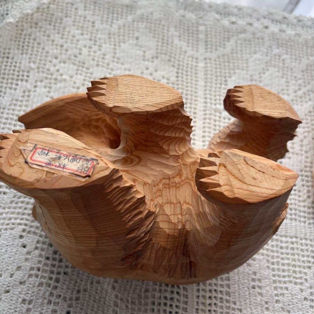 【匿名発送】木工品　熊　高瀬秀雄作　置物　 彫刻　アンティーク　縁起物