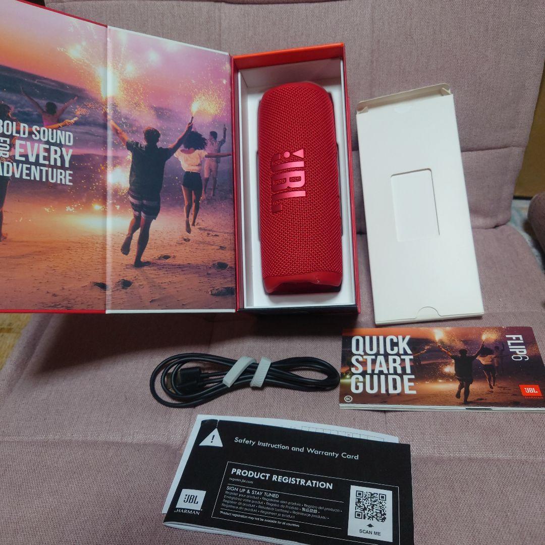 JBL FLIP6 RED/レッド ワイヤレススピーカー※キズ少あり