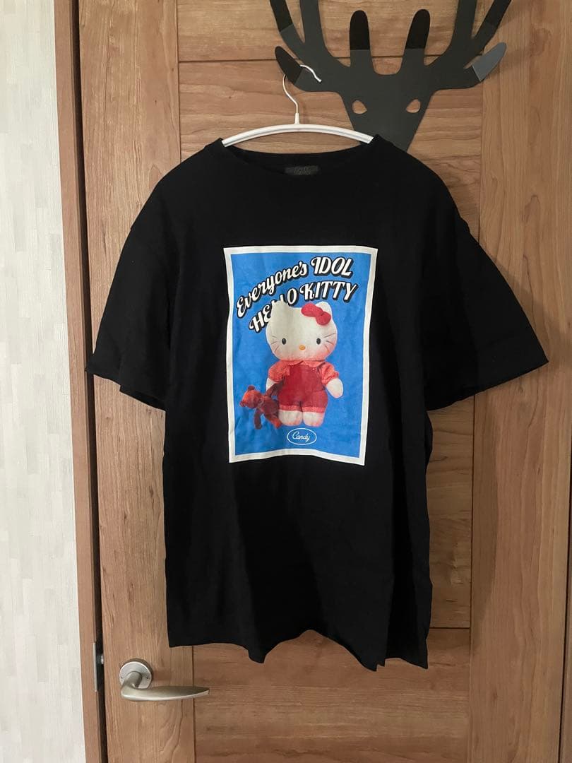 キャンディーストリッパー　ハローキティ　コラボTシャツ　黒　ブラック