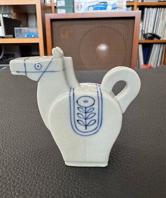 ループウィラー 上出長右衛門窯(上出惠悟)　 干支水滴 午/湯呑 笛吹 馬術