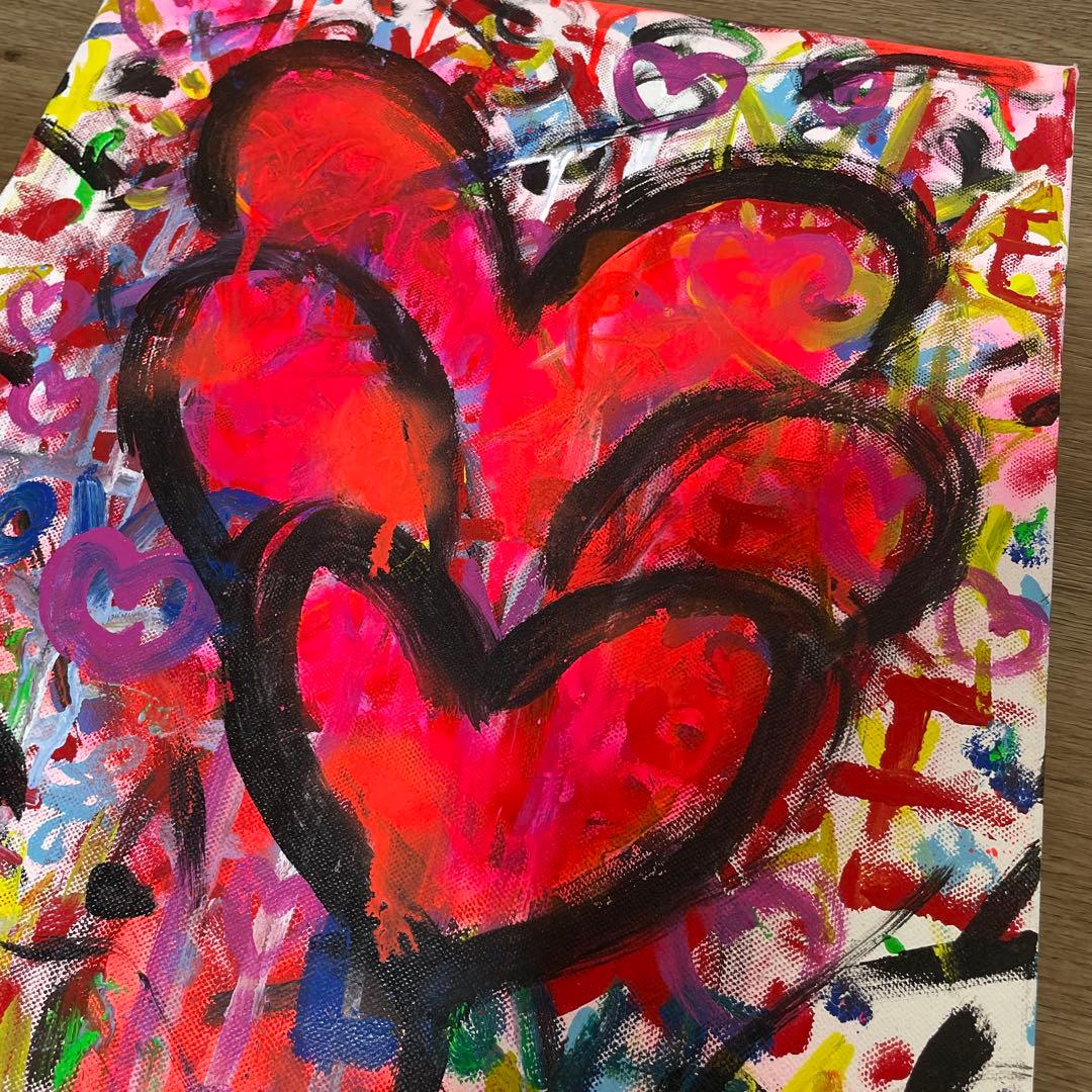 値下げ！【GANCHAN 】ハート　LOVE アート　ギフト　派手　お祝い