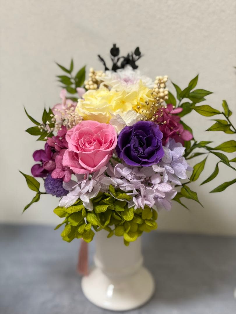 プリザーブドフラワー仏花一対