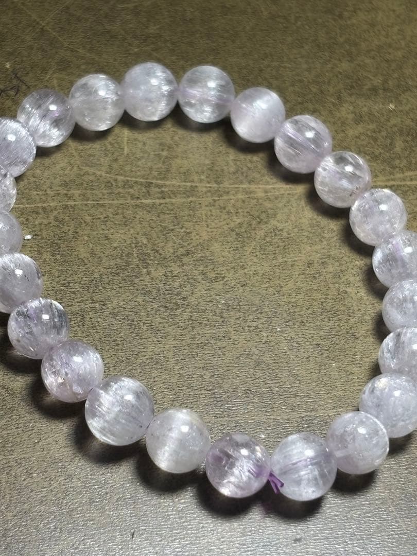 ハイグレード　クンツァイトブレスレット8㎜（新品未使用）朝高品質　キャッツアイ