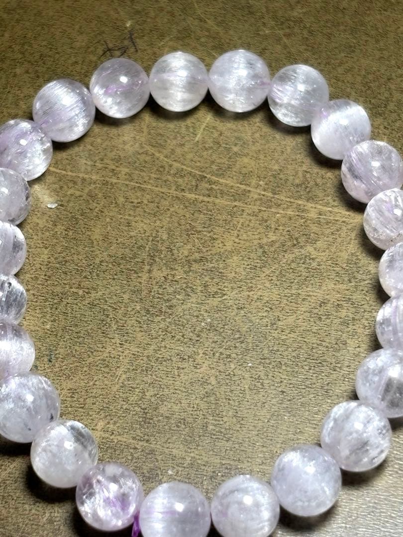 ハイグレード　クンツァイトブレスレット8㎜（新品未使用）朝高品質　キャッツアイ