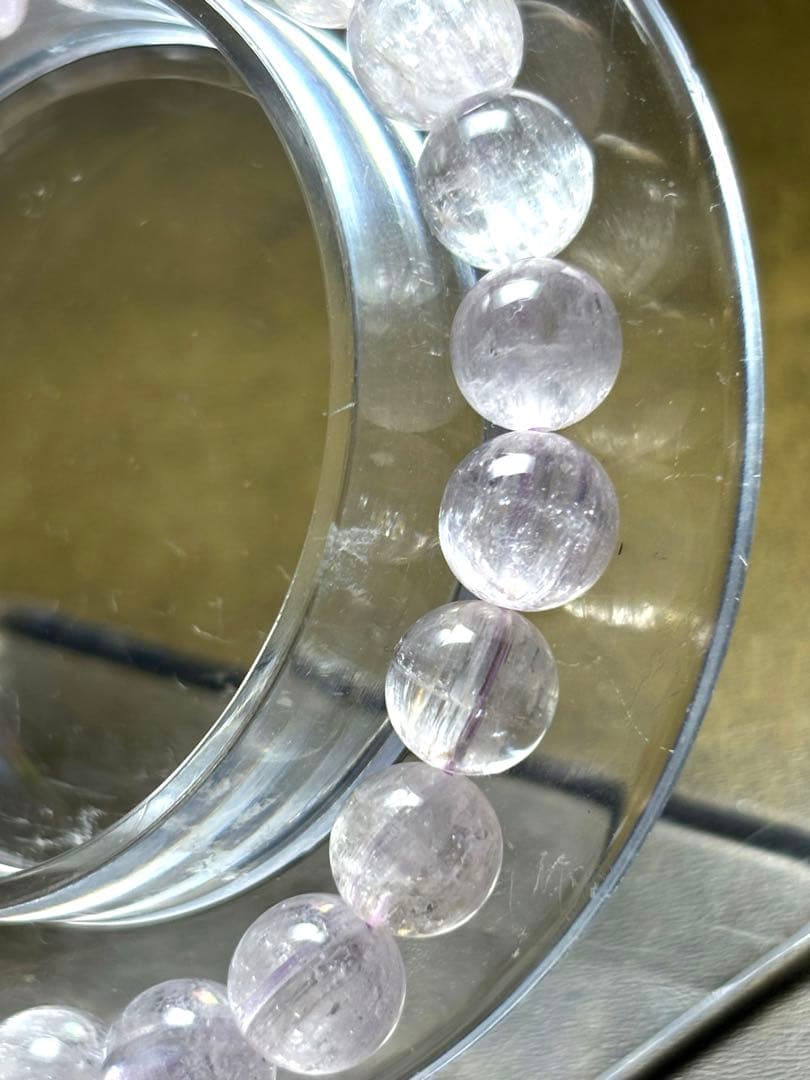 ハイグレード　クンツァイトブレスレット8㎜（新品未使用）朝高品質　キャッツアイ