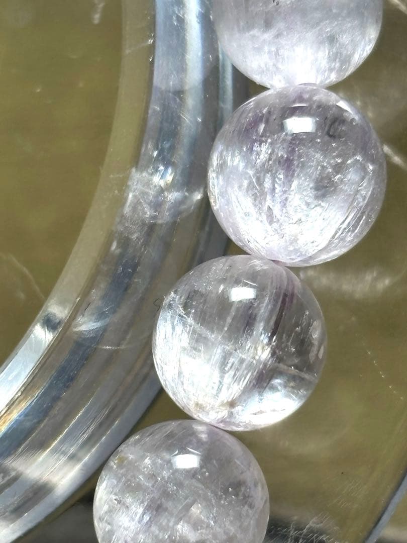 ハイグレード　クンツァイトブレスレット8㎜（新品未使用）朝高品質　キャッツアイ